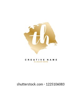 T H TH Initial logo template vector