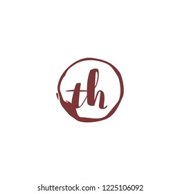 T H TH Initial logo template vector