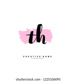 T H TH Initial logo template vector