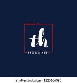 T H TH Initial logo template vector
