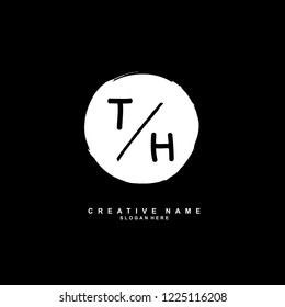 T H TH Initial logo template vector