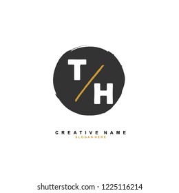T H TH Initial logo template vector