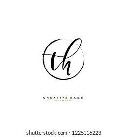 T H TH Initial logo template vector