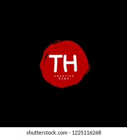 T H TH Initial logo template vector
