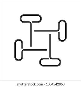 T Handle Allen Wrench, Hex Key Vector Art Illustration