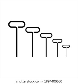 T Handle Allen Wrench, Hex Key Vector Art Illustration