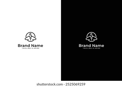 T hanger initial monogram vector logo