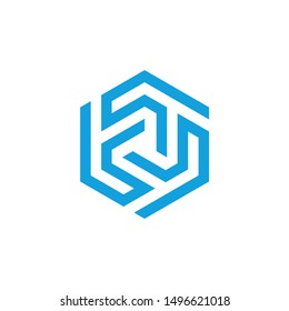 t hexgon logo vector design