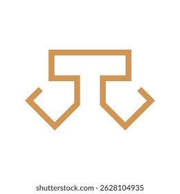 Diseño de logotipo de línea creativa de la casa