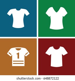 T icons set. set of 4 t filled icons such as