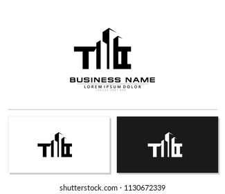 T I Initial building logo concept