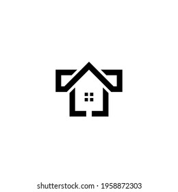 t initial home logo design vector template