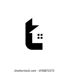 t initial home logo design vector template