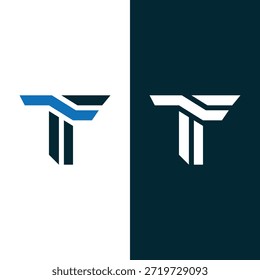 Plantilla de diseño de logotipo de letra inicial T Vector y Arte vectorial en stock.