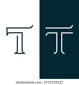 Plantilla de diseño de logotipo de letra inicial T Vector y Arte vectorial en stock.