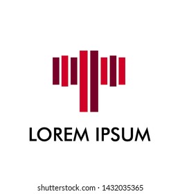T initial letter logo icon for business or technology company sign