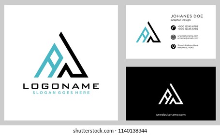 A T initial logo template vector