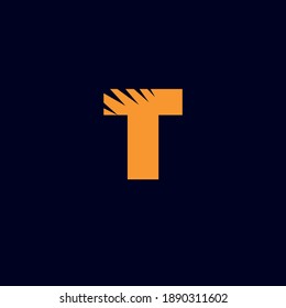 T Initial logo template vector