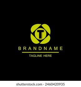 t initial photography logo template vector design icon element