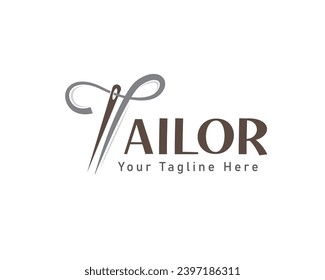 T initial tailor designer service Logo design vector template illustration inspiration