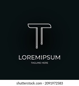 T initial Tech logo vector 