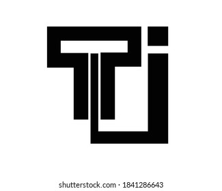 Diseño del logotipo de t & j y t & h y letras del logotipo
