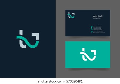 T & J Letter logo design vector element
