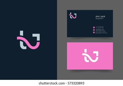 T & J Letter logo design vector element
