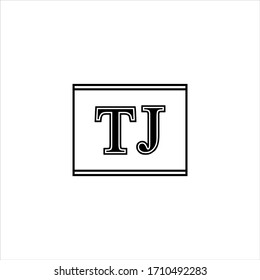 Logo-Design für T J-Buchstaben Vektorillustration