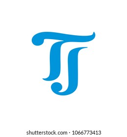 t j letter vector logo