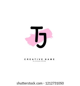T J TJ Initial abstract logo concept vector