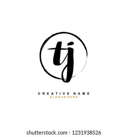 T J TJ Initial logo template vector