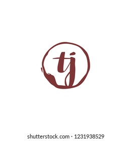 T J TJ Initial logo template vector