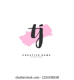 T J TJ Initial logo template vector