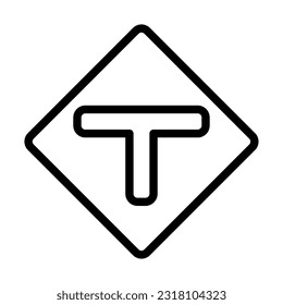 Icono de unión T en estilo de línea, uso para presentación de aplicación móvil del sitio web
