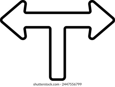 T Junction vector icon. Can be used for printing, mobile and web applications.