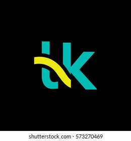 T & K Letter logo design vector element 
