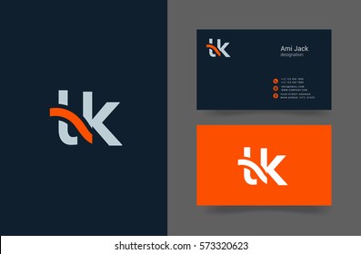 T & K Letter logo design vector element
