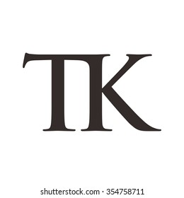 t and k logo vector