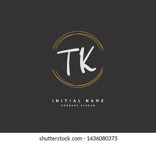 T K TK Beauty vector initial logo, handwriting logo of initial signature, wedding, fashion, jewerly, boutique, floral and botanical with creative template for any company or business.