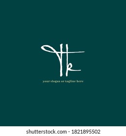 T K TK Beauty vector initial logo, handwriting logo of initial signature, wedding, fashion, jewerly, boutique, floral and botanical with creative template for any company or business.