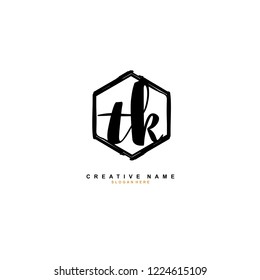 T K TK Initial logo template vector