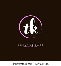 T K TK Initial logo template vector