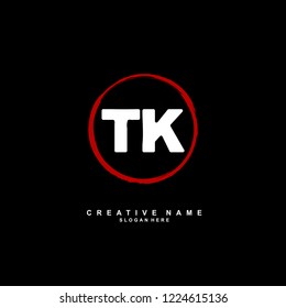 T K TK Initial logo template vector