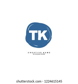 T K TK Initial logo template vector