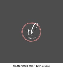 T K TK Initial logo template vector