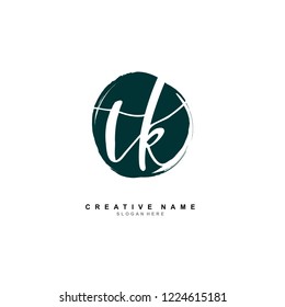 T K TK Initial logo template vector
