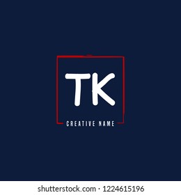 T K TK Initial logo template vector