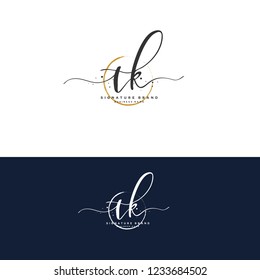 T K TK Initial logo template vector