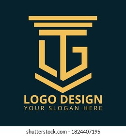 T L G High Professional Logo Design Vector